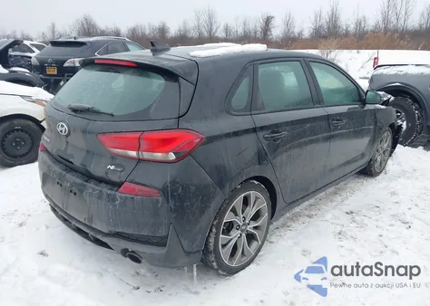 2019 Hyundai Elantra Gt N Line z USA, uszkodzony, nr VIN KMHH55LC0KU097635